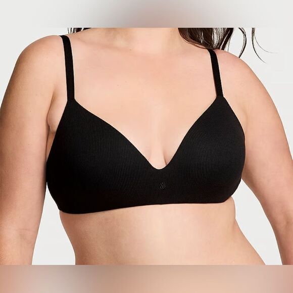 Victoria's Secret 11202314 Lightly Lined Wireless Bra, Black, Sz 36DDD, NWT - Picture 1 of 8